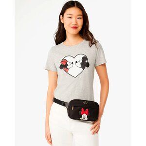 G Kate Spade Belt Bag Disney Minnie Mouse KG590 Black Nylon Purse NWT $329